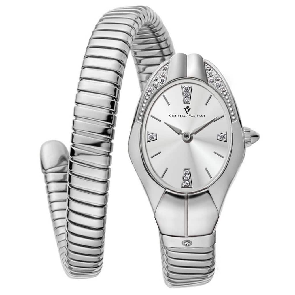 Christian Van Sant Women's Naga Silver Dial Watch - CV0881 - 6 (36)