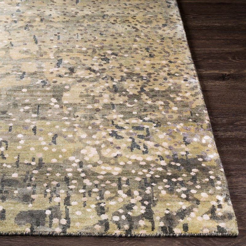 Hand-Knotted Giana Abstract Wool Area Rug - 10' x 14'