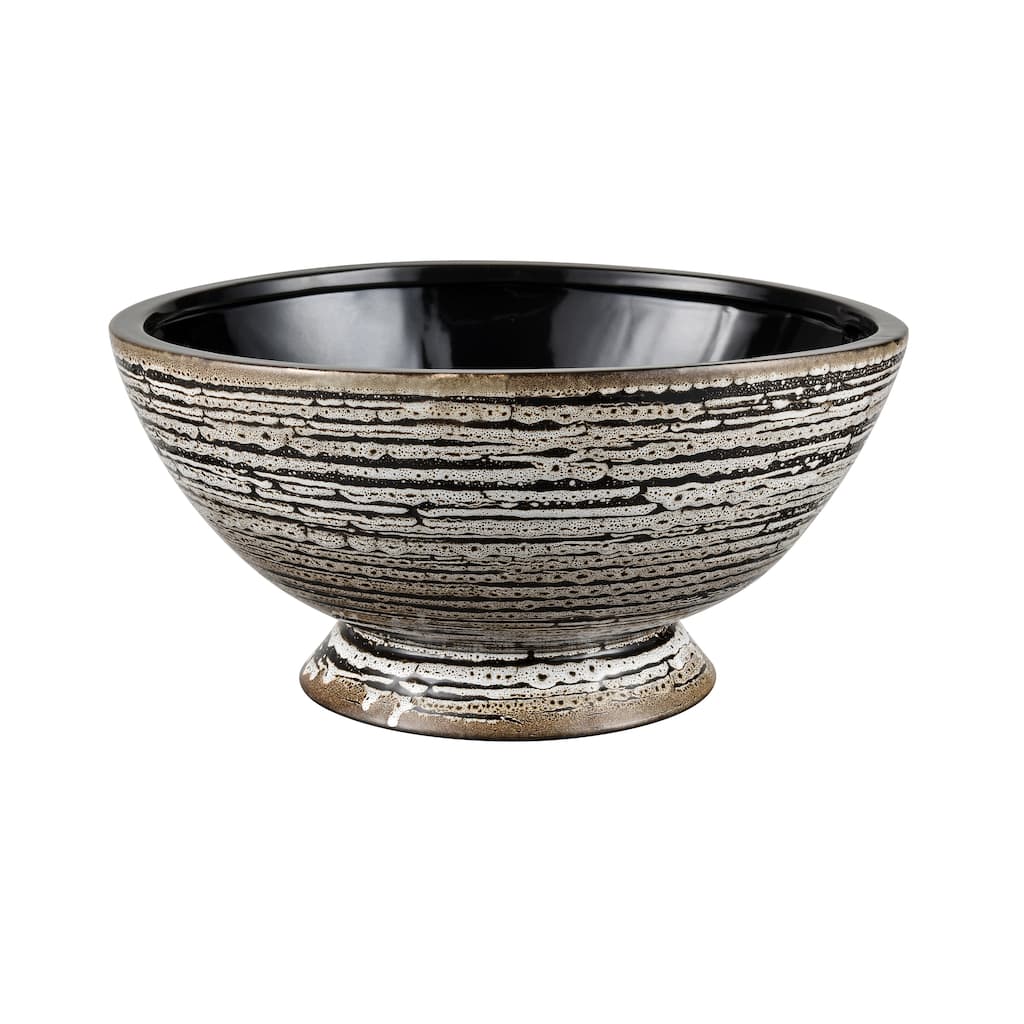 Atlas Simone Earthenware Spiral Glaze Bowl - 14 inch Wide