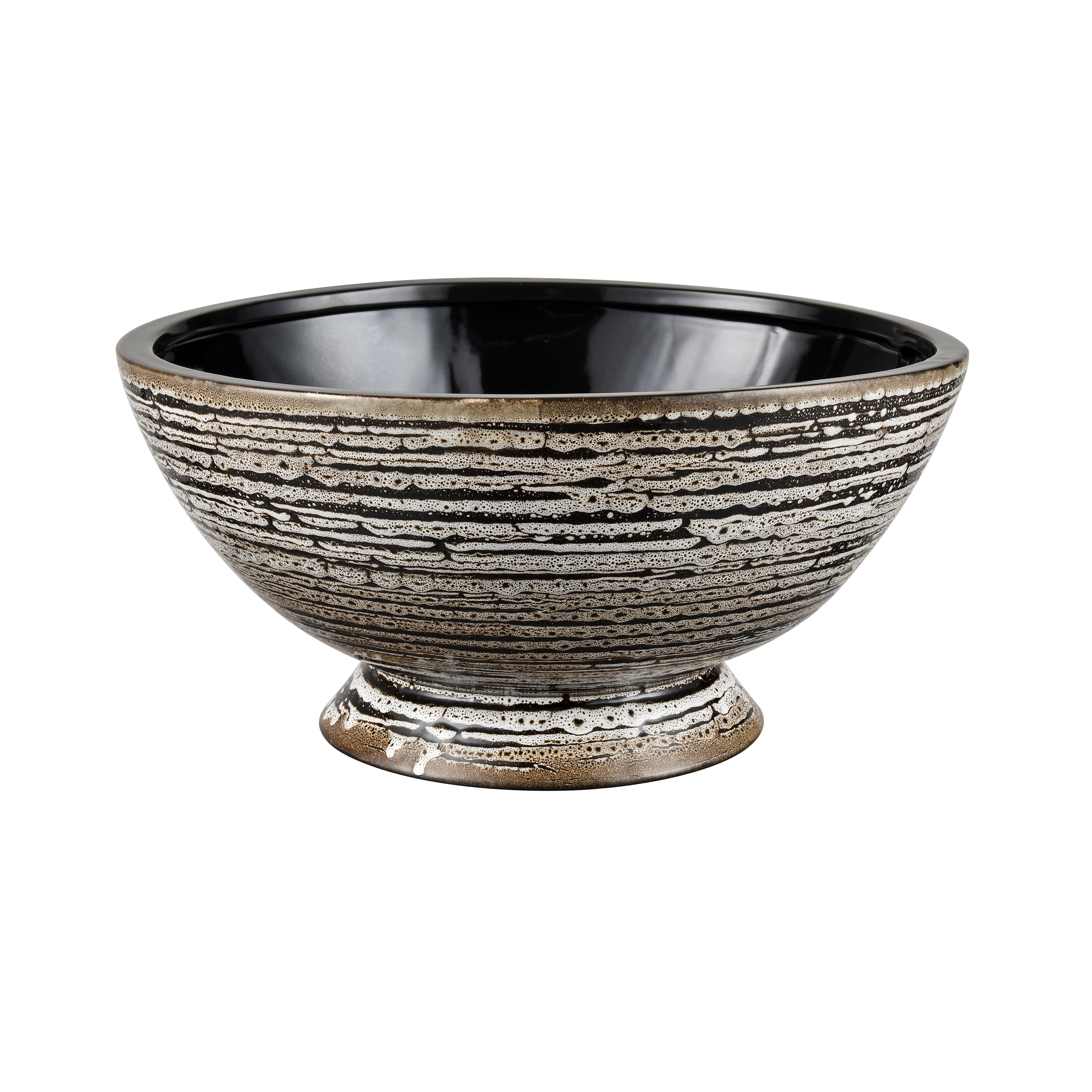 Atlas Simone Earthenware Spiral Glaze Bowl - 14 inch Wide
