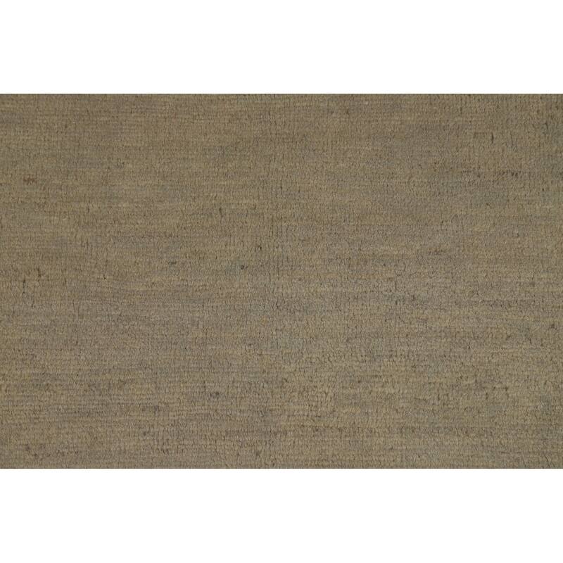 Hand Knotted Oriental 100% Wool Carpet Modern Modern Beige & Ivories Gabbeh Runner Rug - 11' 0'' X 2' 7''