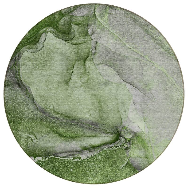Machine Washable Indoor/ Outdoor Abstract Chantille Rug