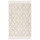 preview thumbnail 15 of 14, SAFAVIEH Handmade Casablanca Shag Birgitt Tribal Rug 4' x 6' - Ivory/Grey - Rectangle