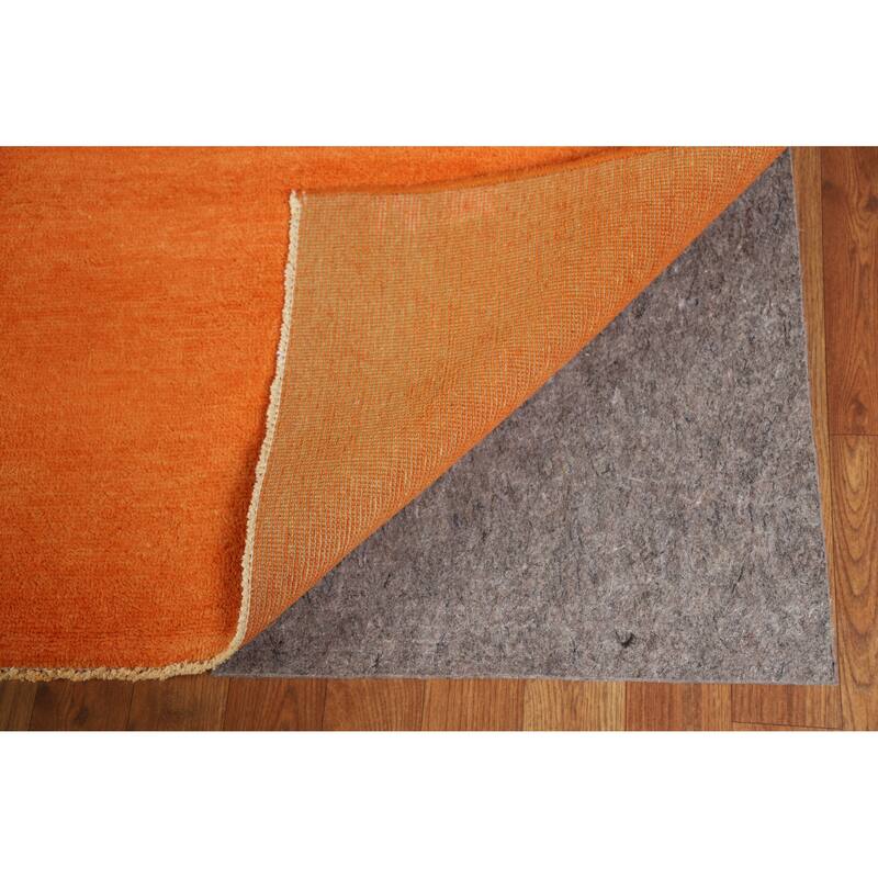 Hand Knotted Oriental 100% Wool Carpet Modern Solid Oranges & Rust Gabbeh Area Rug - 12' 1'' X 9' 4''