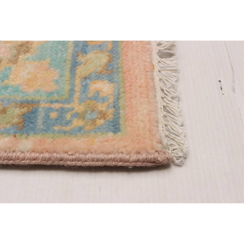 ECARPETGALLERY Hand-knotted Modern Oushak Coral Wool Rug - 8' 2" x 10' 4"