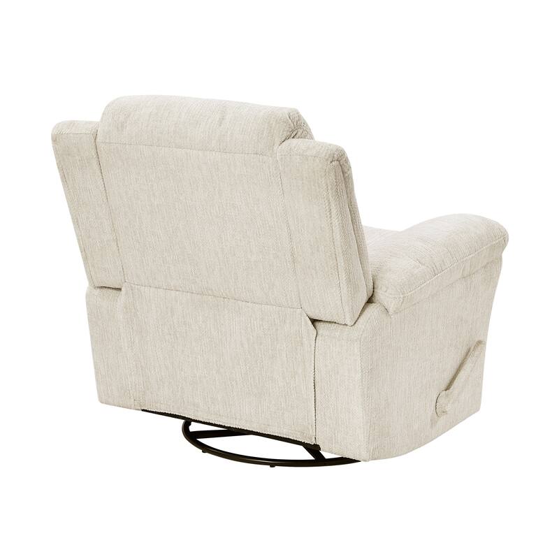 Sofiane 41" Microfiber Swivel Glider Recliner - Pull-Handle Motion