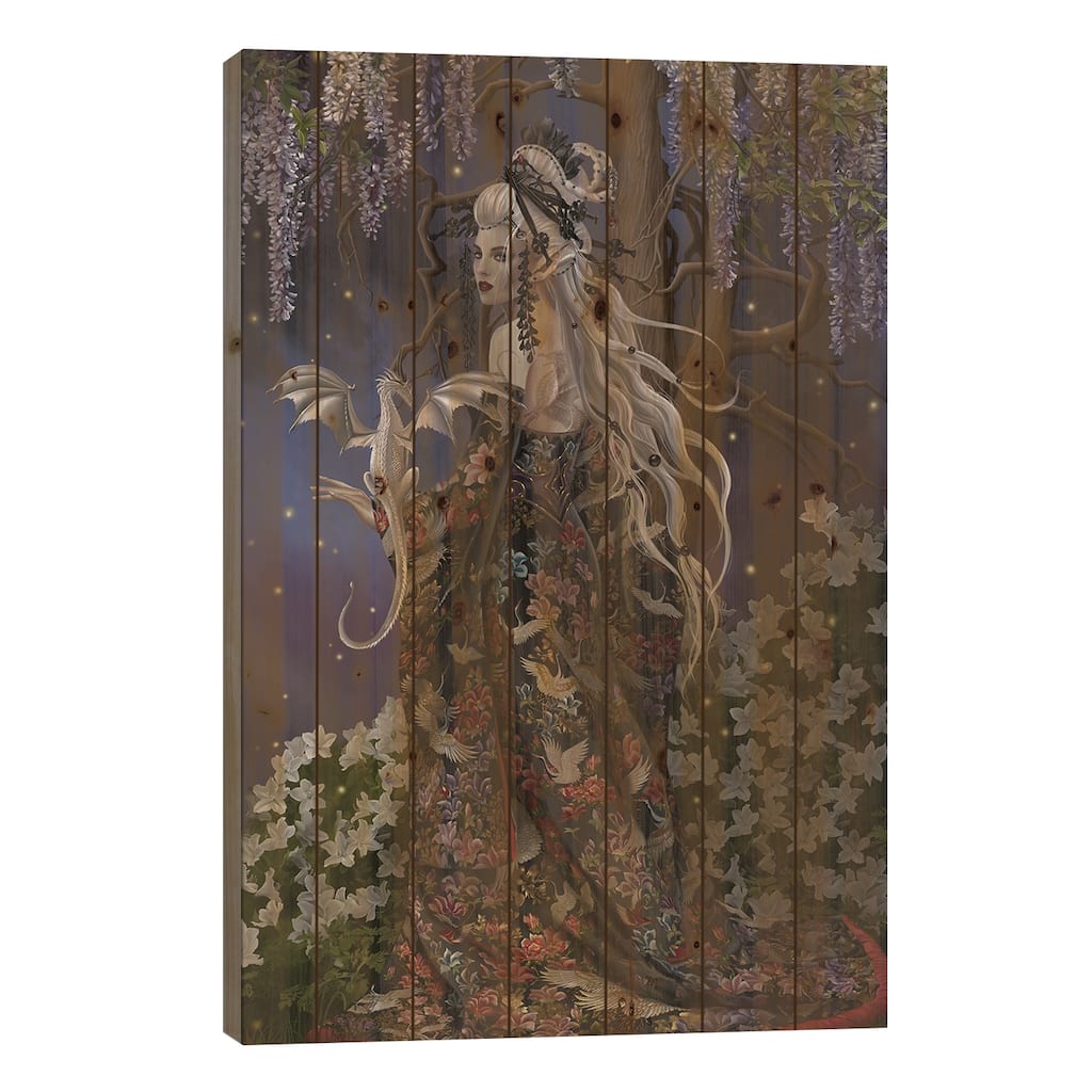 Queen Of Havok - Kimono Print On Wood by Nene Thomas - Multi-Color