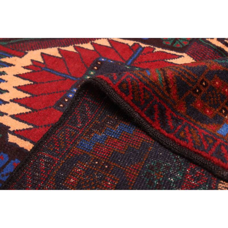 ECARPETGALLERY Hand-knotted Teimani Beige, Red Wool Rug - 3'7 x 6'5