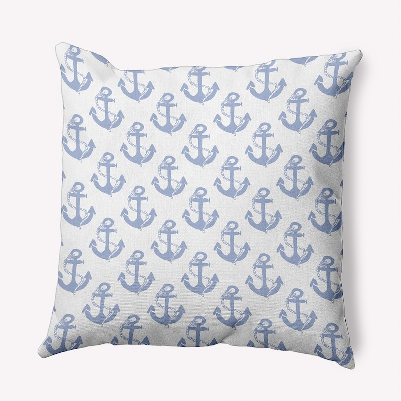 Anchor Pattern Decorative Throw Pillow - 16" x 16" - Peri