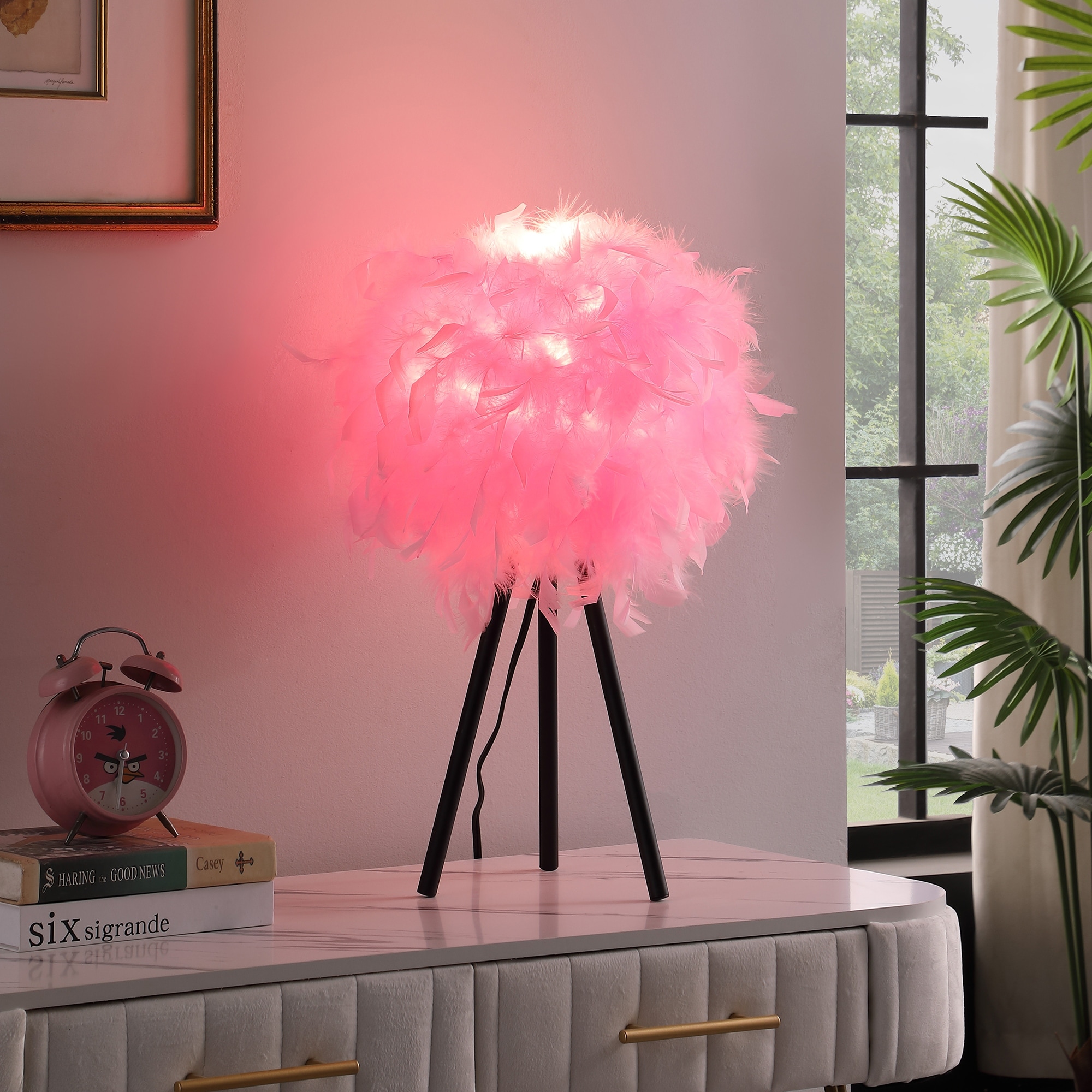 Table lamp feather hotsell