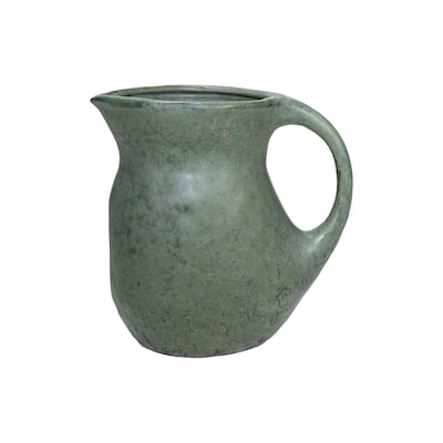 Stoneware Pitcher with Reactive Glaze - 9.0"L x 5.1"W x 8.6"H - 9.0"L x 5.1"W x 8.6"H