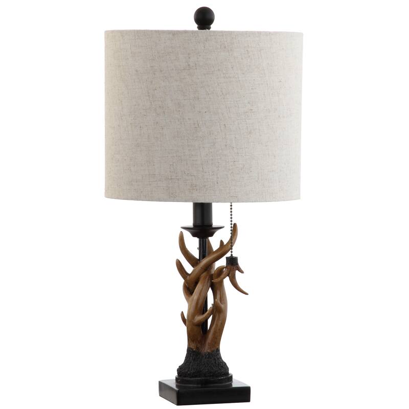 Kamille 20.5" Resin Mini LED Table Lamp, Brown by JONATHAN Y