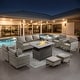preview thumbnail 80 of 104, Gymojoy Outdoor Fire Pit Conversation Set, Patio Furniture with Cushions 9 PCS - Grey Wicker / Grey Cusion