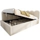 preview thumbnail 6 of 23, Twin Size Velvet Upholstered Daybed with Hydraulic Storage, Metal Slatted Frame & Interchangeable Side Panels