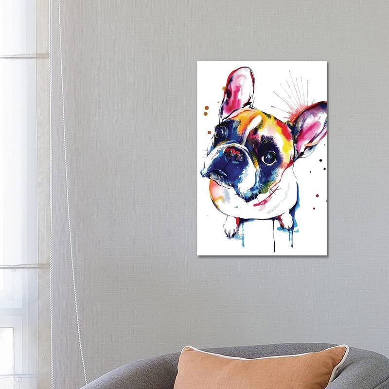 iCanvas "Frenchie II" by Weekday Best Canvas Print - 26x18x1.5