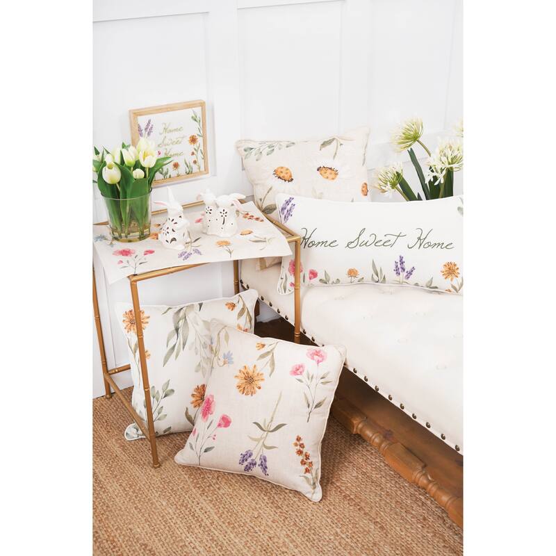 April Showers Daisy Pillow