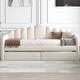 preview thumbnail 29 of 37, Velvet Twin Daybed with Storage Drawers and USB Ports, Upholstered Sofa Bed