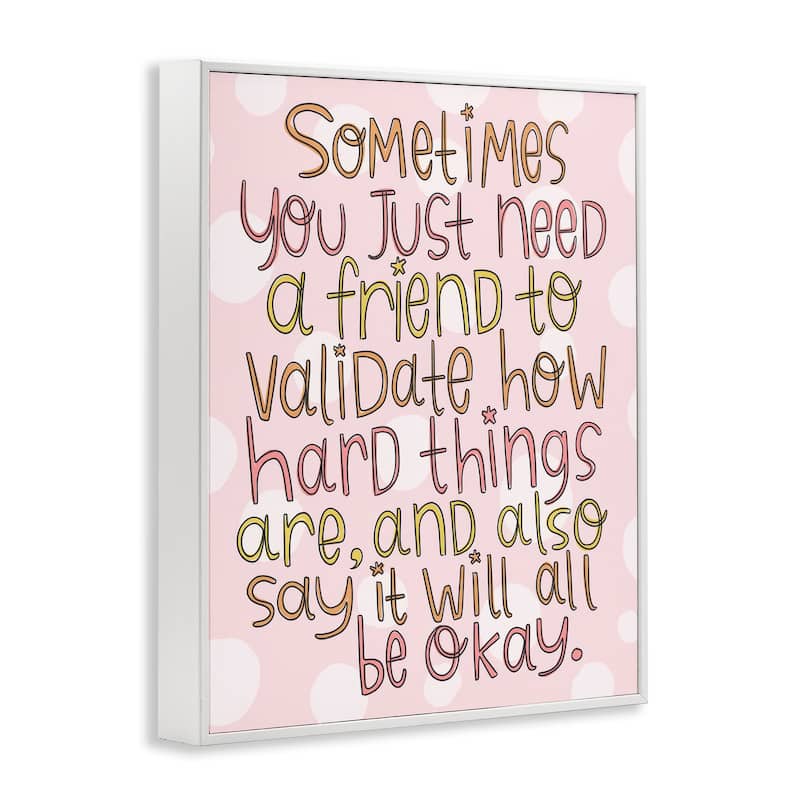 Stupell Comforting Friendship Quote Framed Giclee Art Design By Mandy Ford Art + Illustration