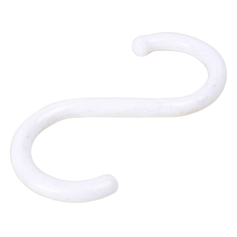 2 PCS Plastic S Shape Hooks Hangers Clasp for Wardrobe Home Organization - White