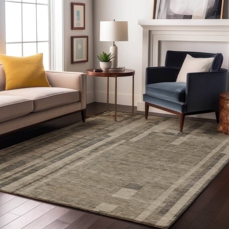 Premium Washable Super Soft Casual Contemporary Mayfield Rug - Taupe - 5' x 7'6"