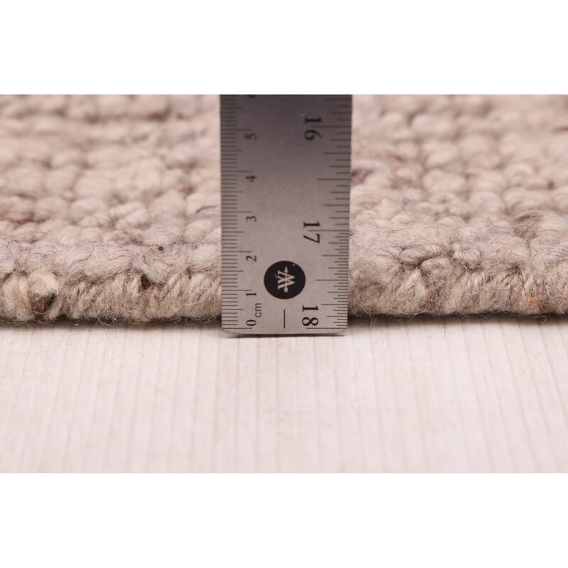 ECARPETGALLERY Hand-knotted Looma Taupe Wool Rug - 7'10 x 9'8