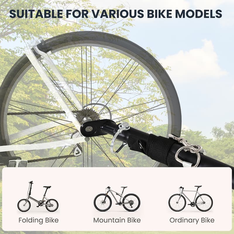 Aosom Bike Cargo Trailer for Hefty Loads with Foldable Compact Design, Bike Wagon Bike Trailer