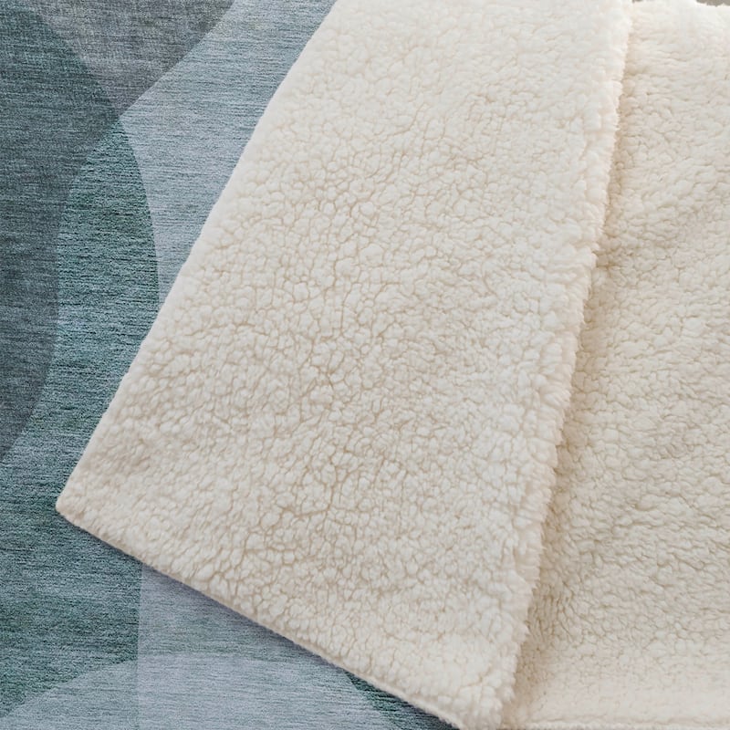 Premium Machine Washable Casual Contemporary Sherpa Throw Blanket