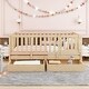 preview thumbnail 3 of 19, Twin Size Daybed with Fence Guardrails and 2 Drawers