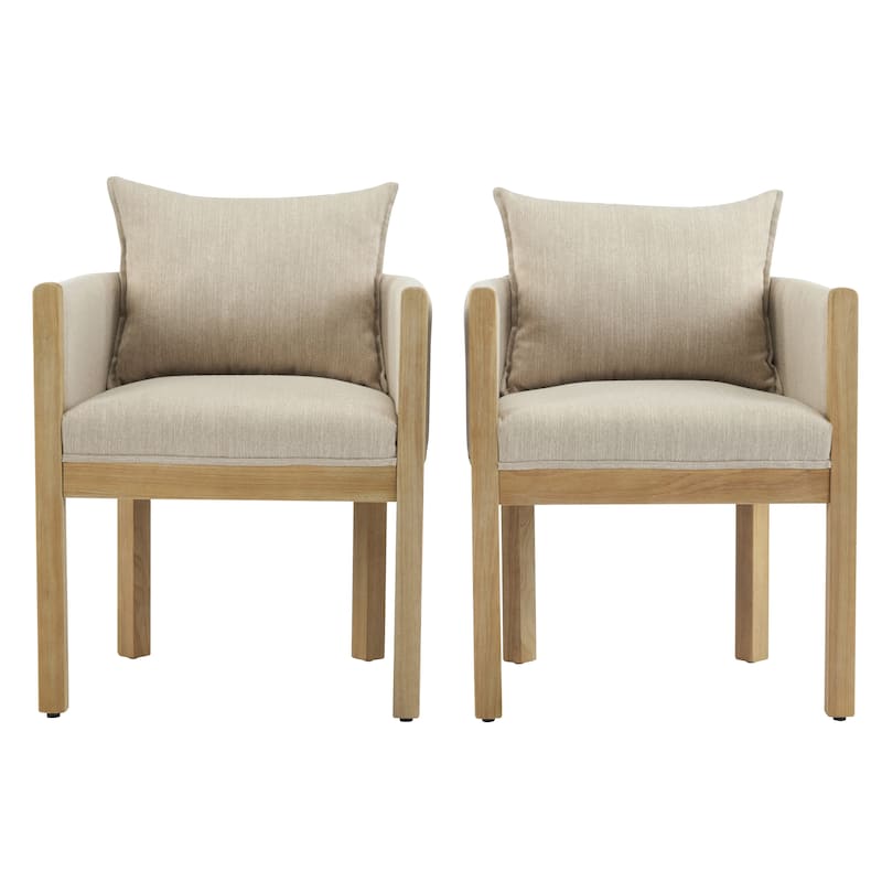 Christopher Knight Home - Callahan Linen Upholstered Dining Chair with Armrests