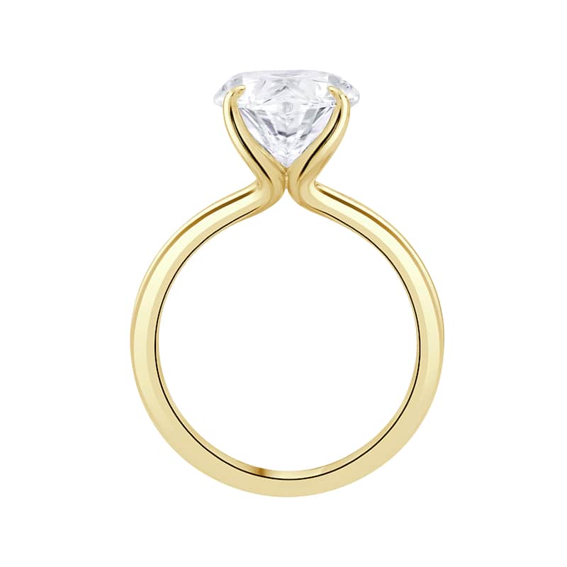 Auriya 14k Gold 6 1/2ctw Oval Lab grown Solitaire Diamond Engagement Ring (E-F VS)