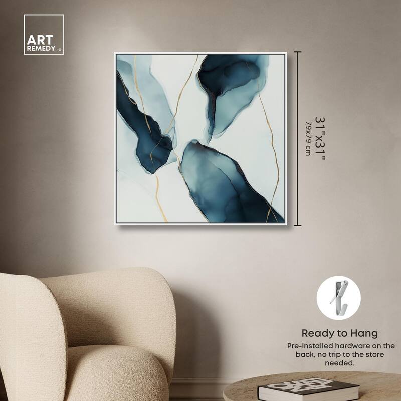 Cerulean Flow II Canvas by Art Remedy