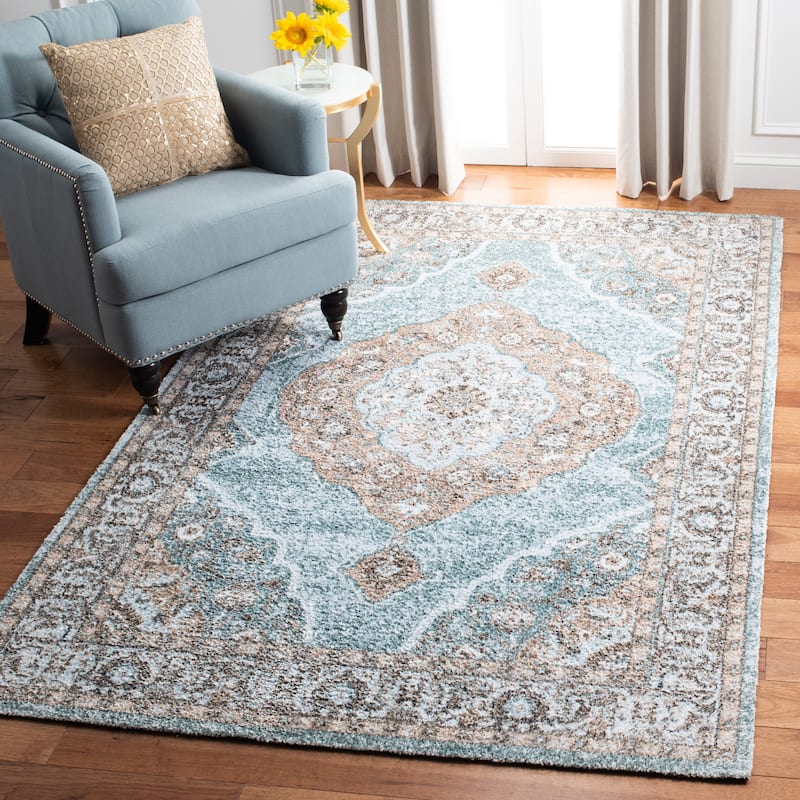 SAFAVIEH Handmade Classic Vintage Andras Transitional Polyester Rug - 9' x 12' - Sage/Green