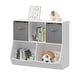 preview thumbnail 5 of 14, Kids Bookcase with Collapsible Fabric Drawers, Children's Toy Storage Cabinet for Playroom, Bedroom, Nursery, School
