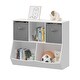 preview thumbnail 3 of 13, Kids Bookcase with Collapsible Fabric Drawers, Toy Storage Cabinet