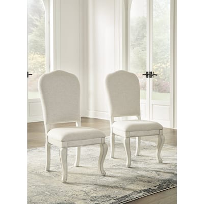 Signature Design by Ashley Arlendyne White Dining Chair (Set of 2) - 22"W x 25"D x 44"H