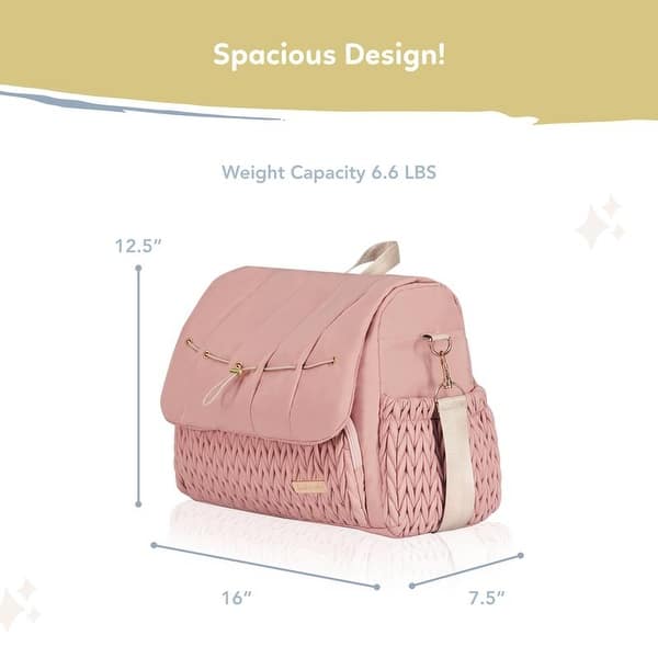 dimension image slide 0 of 4, Hannah & Sophia Belle Convertible Diaper Backpack & Messenger Bag