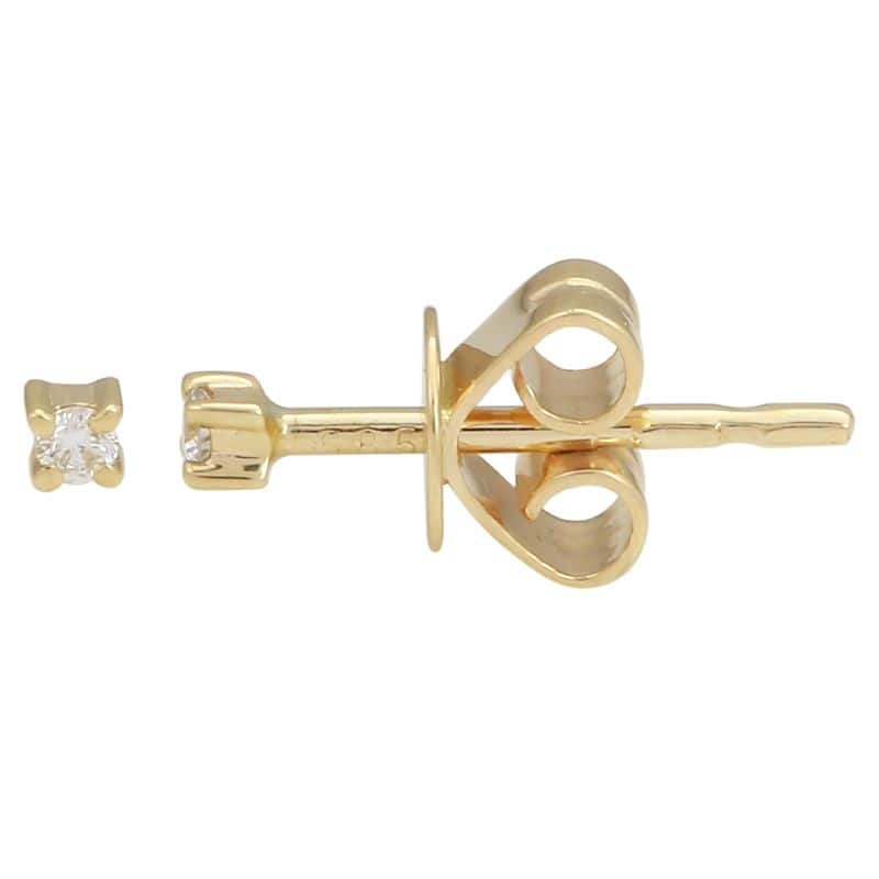 Joelle Collection Diamond Tiny Stud Earrings 1/50 ct. 14K Gold
