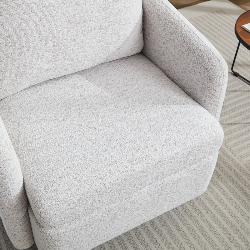 GDFStudio - Clara Chenille Swivel Accent Chair with Sleek Modern Design and Plush Cushioning - 31.5"W