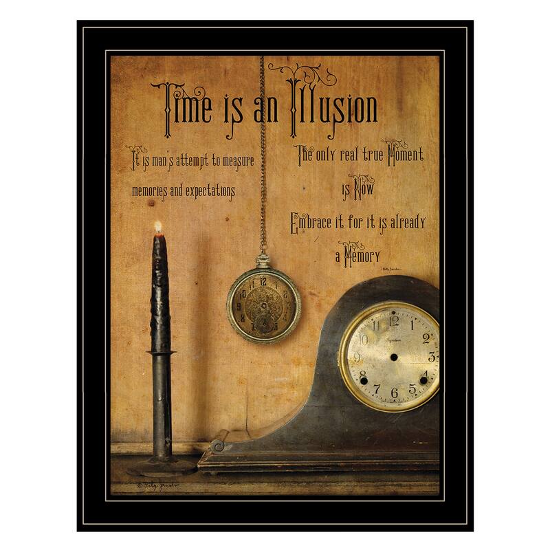 TrendyDecor4U Traditional "Time is an Illusion" Framed Print Wall Art by Billy Jacobs