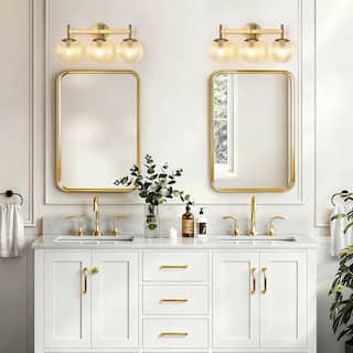 Sleek Modern Dimmable Ribbed Glass Vanity Light