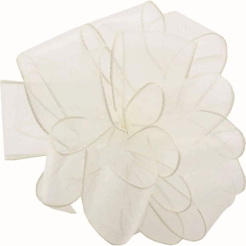 Spring Ivory Sheer Wired Ribbon - Bed Bath & Beyond - 36879927