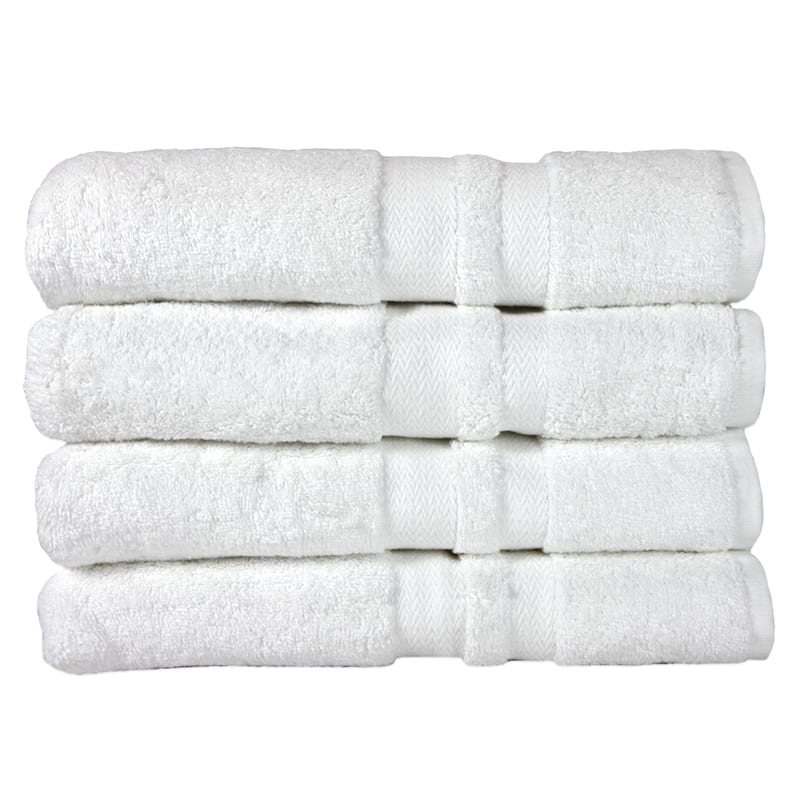 Magellan Soft Ring Spun Cotton White Towels - Set of 12