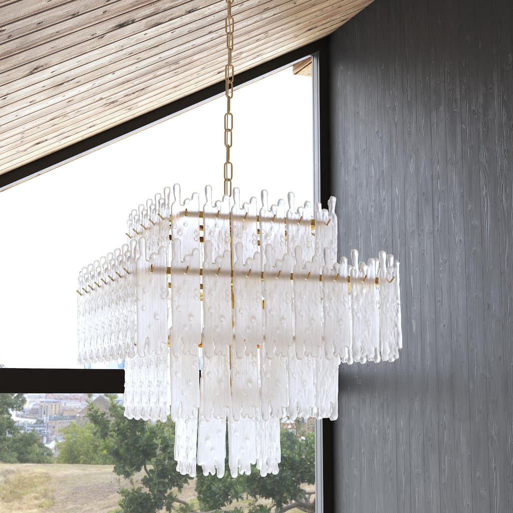 Classic Home Everly White Square Chandelier