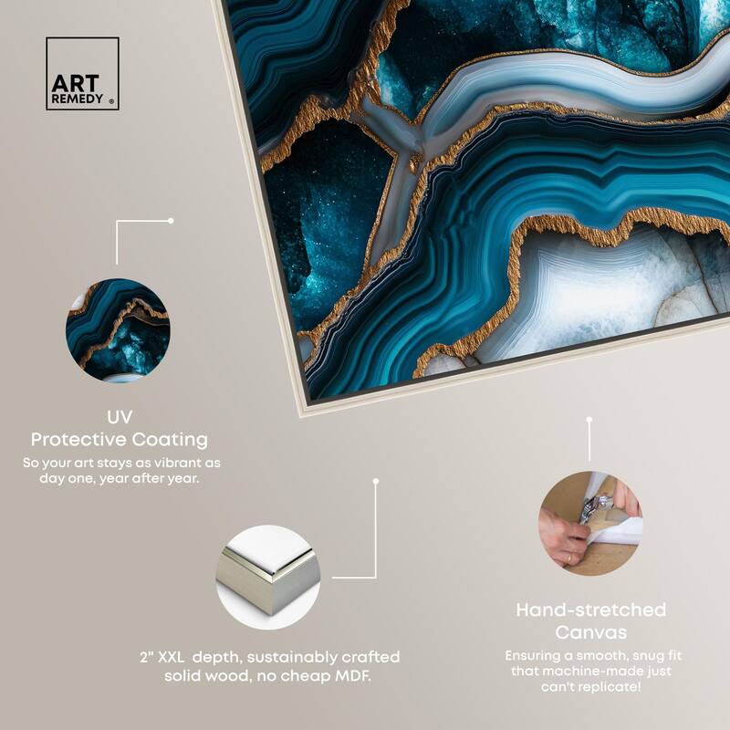 Teal Tectonic III Canvas by Art Remedy