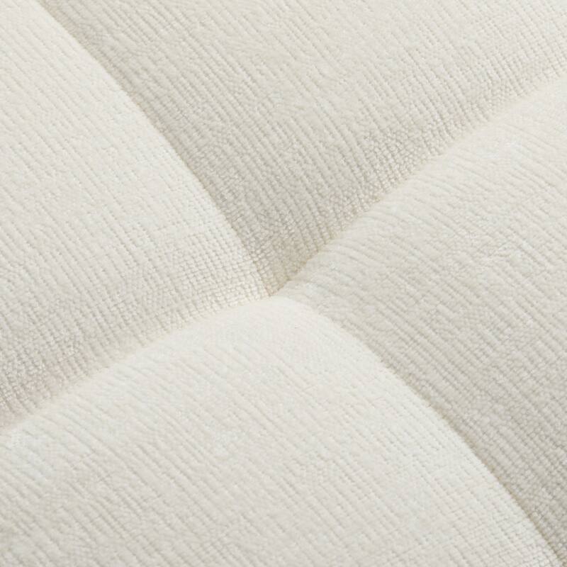 119.3" Curved L-Shaped Chenille Sectional Sofa, No Assembly Required