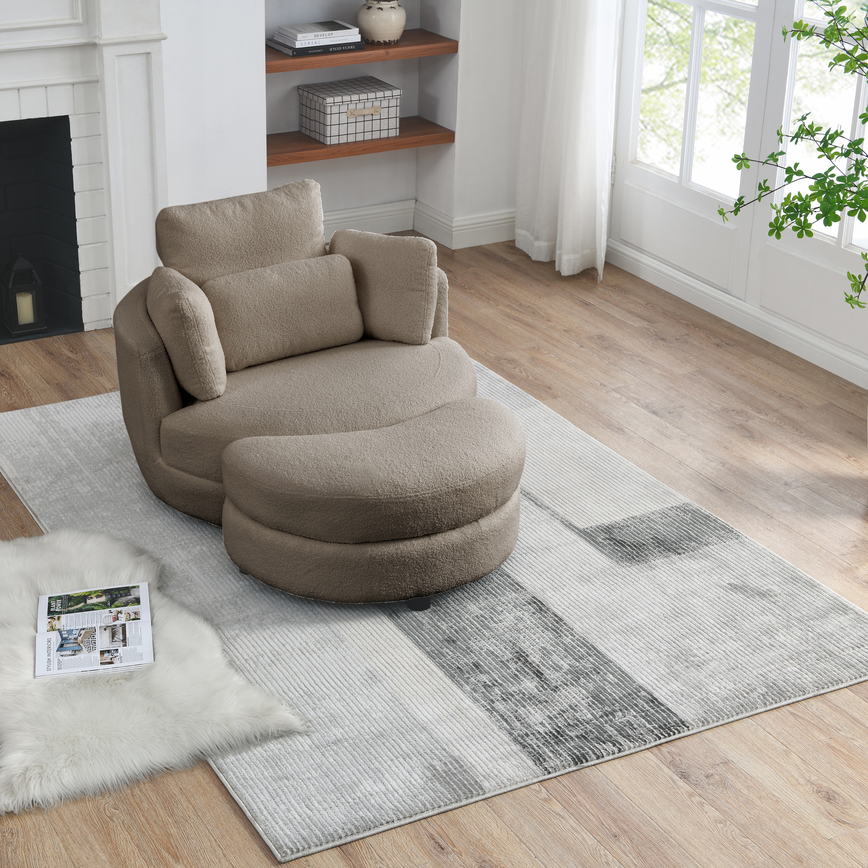 Oversized chair and storage ottoman store