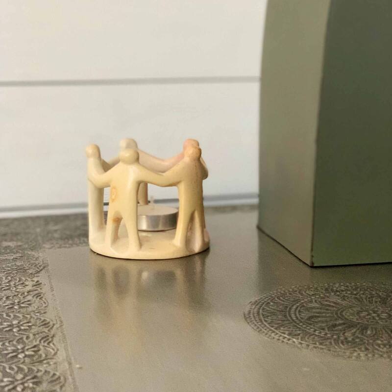 Handmade Soapstone Circle of Friends Sculpture (Kenya)