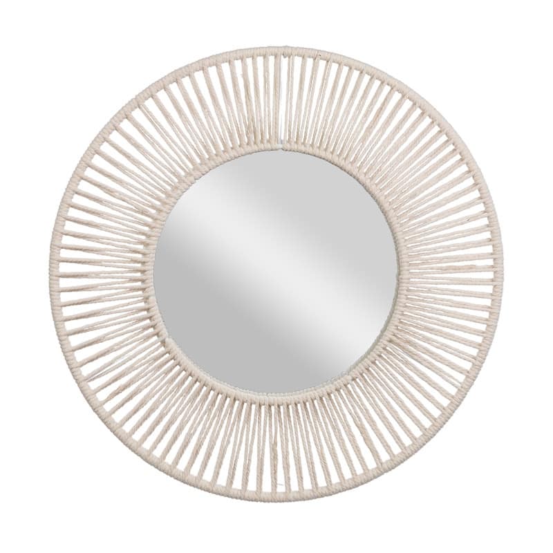 Liliana Round Boho Wide Frame Wall Mirror - 23.5"H x 23.5"W x 1"D