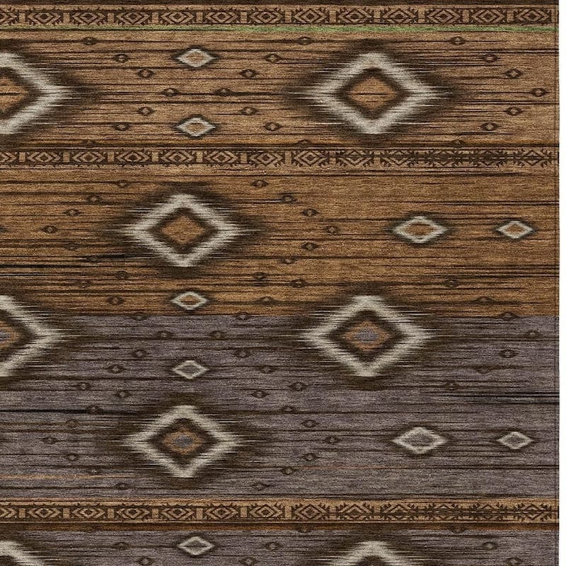 HomeRoots Tribal Transitional Rectangle Outdoor Rug