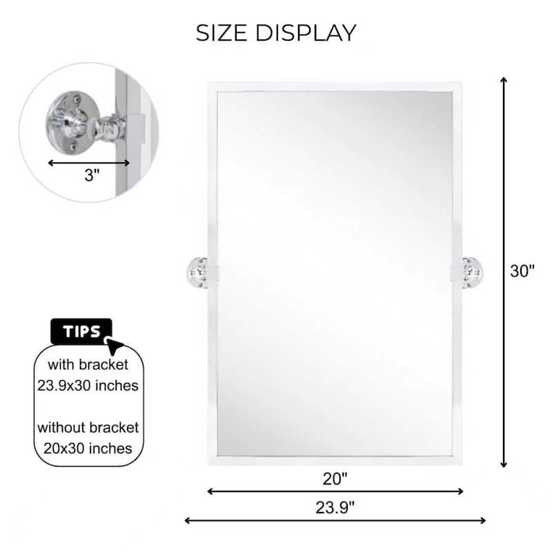 TEHOME Blakley Rectangle Metal Wall Mirror